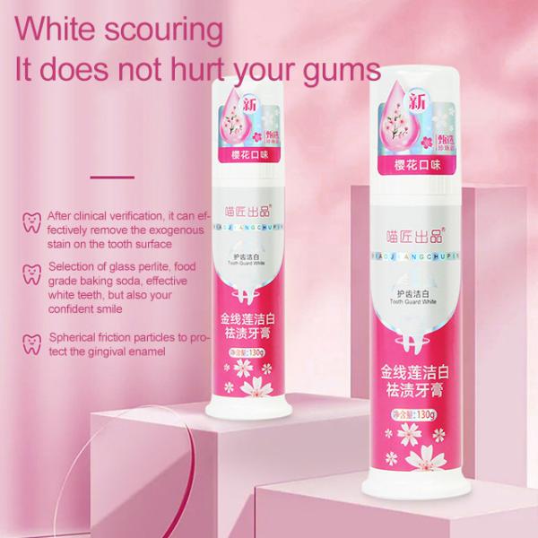 80g/130g Foam Toothpaste  Pump for Women Teeth Whitening Oral Care Cleaning