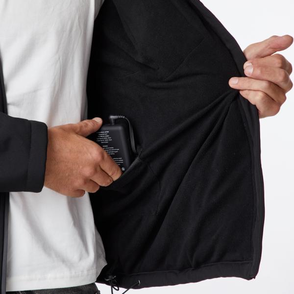 Washable Electric Winter Coats For Men Windproof Polyester Cotton