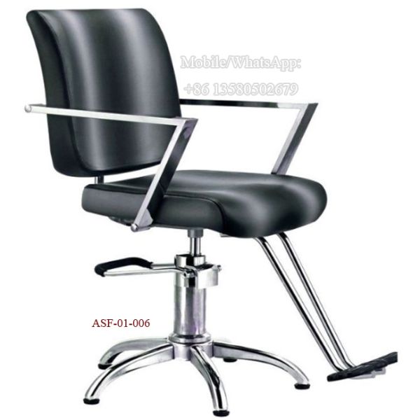 ASF-01-006 New Salon Shop High Quality PU Leather Cushion Black Color Barber Chair