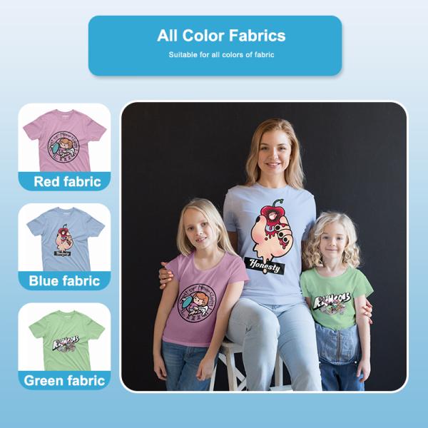 FCOLOR Double Glossy Matte Instant Peel A4 A3 A3+ 13*19 Heat Transfer Printing Pet DTF Film Sheet for T-shirt