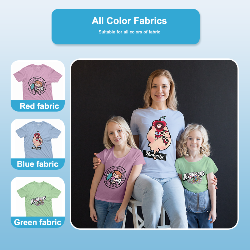 FCOLOR Manufacturer Wholesale Fast Dry A3 Dtf Film Print Dtf Heat Transfer Stickers Film Premium A4 Dtf Transfer Film