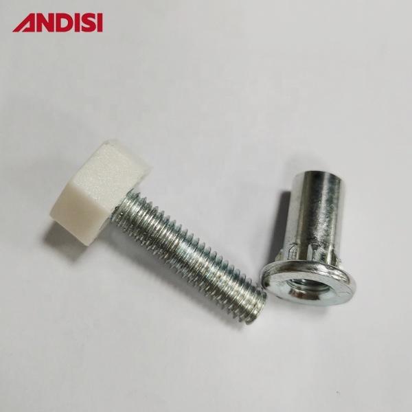 Threaded Rubber Base Furniture Leg for Adjustable Height Table Cabinet in Home Office