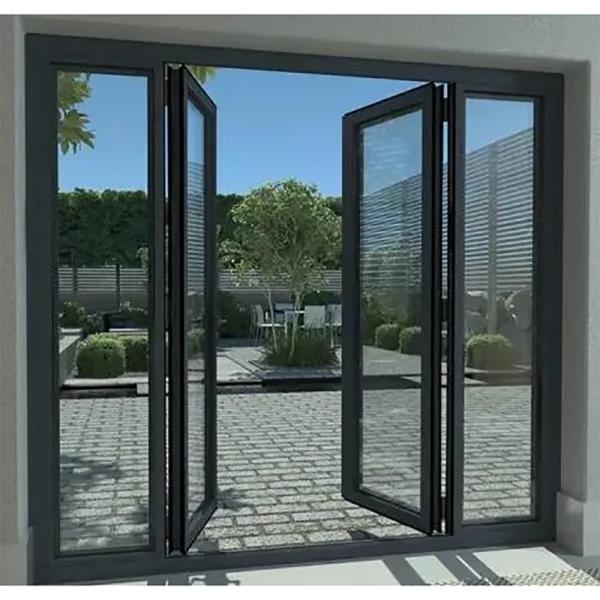 Projeto residencial deve ter porta de alumínio bi-dobrada com opção de atualização de vidro triplex