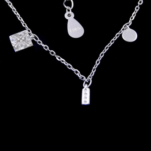 Insect Shape Double Butterfly Necklace 3D Design For Girls In 925 Sterling Silver