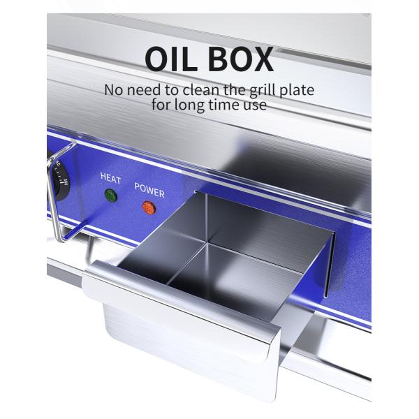 PTFE Non-Stick Material Electric Griddle for Counter Top Commercial Restaurant Kitchen