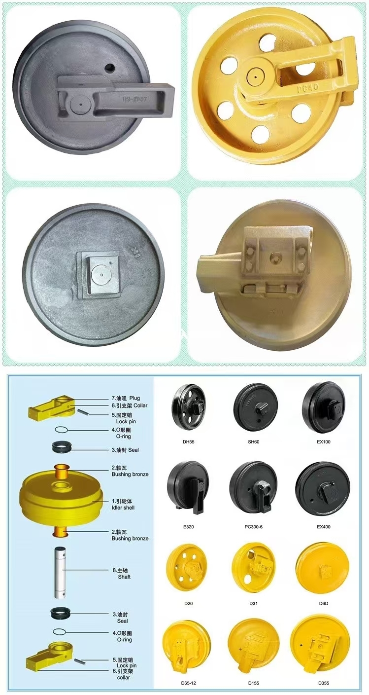 CAT E390 Excavator Front Idler  Heavy-Duty Track Idler for Large Mining Excavators