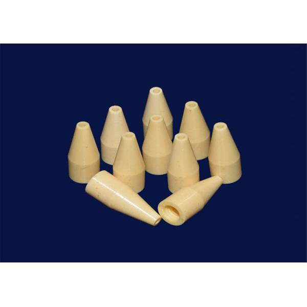 High Purity 99.9% Alumina Ceramic Parts Ceramic Round Tapered With Flat Sides