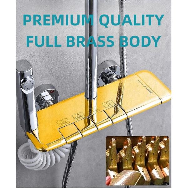 Household Thermostatic Exposed Valve Showers Rainfall Shower Set OEM ODM