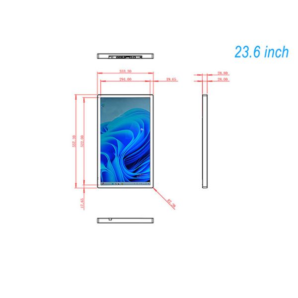 23.6 inch hospital consultation room Windows version efficient triage screen high-definition digital screen supplier
