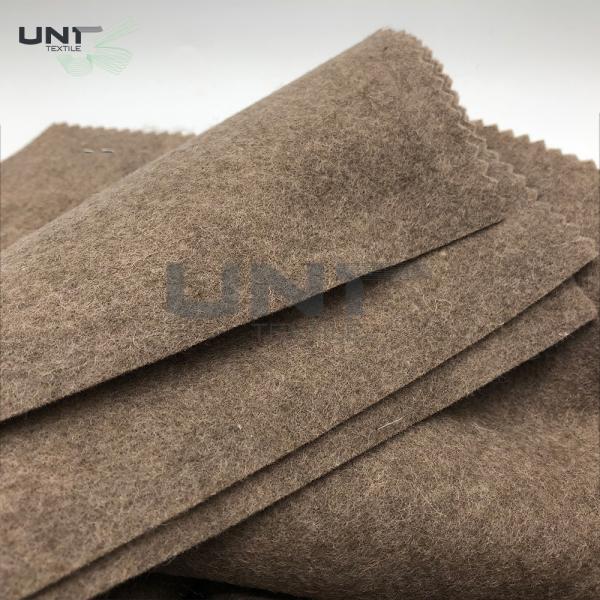 Eco Friendly Polyester Wool Needle Punched Fabric For Coat Collar