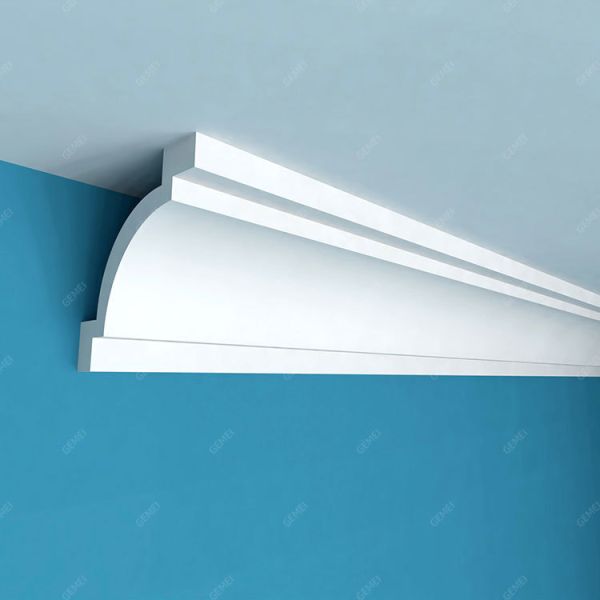 GC-83009 Good Quality Heat-Insulated Paintable Polyurethane Smooth Pu Cornice