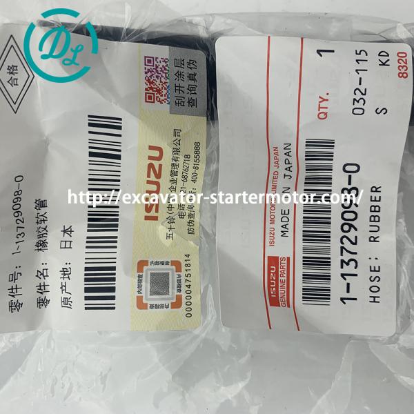 Manguera de goma del motor ISUZU 6WG1 OEM 1-13729098-0