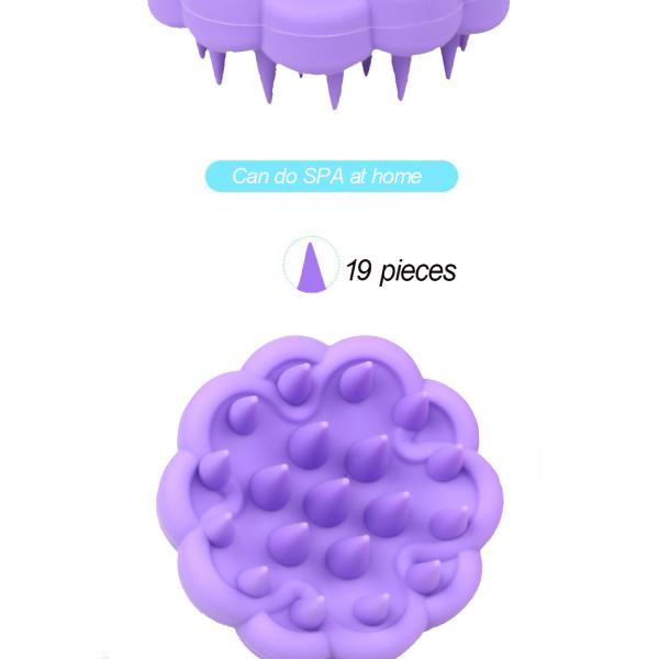 Soft Silicone Scalp Massager Shampoo Hair Massage Brush Scalp Cleansing Brush with Custom Logo Support