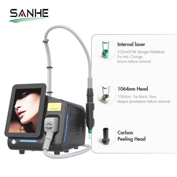 Pico Q Switched Nd Yag Laser 1064nm 532nm Picosecond Laser Tattoo Removal Machine Factory Price