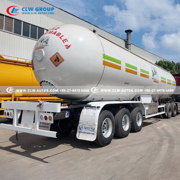 Tri-Axle 60m³ LPG Tanker Trailer with Q345R Steel Tank and USA CORKEN Pump for Bulk Gas Distribution