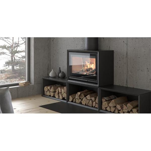 Плита крытой древесины камина Matt подогревателя черной Freestanding стальной горя