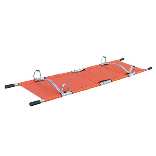 Two Folding Medical Stretcher Hospital Fire Rescue Transport High-strength aluminum alloyize,  inverted triangle outriggers,sturdy , durable,light and flexible