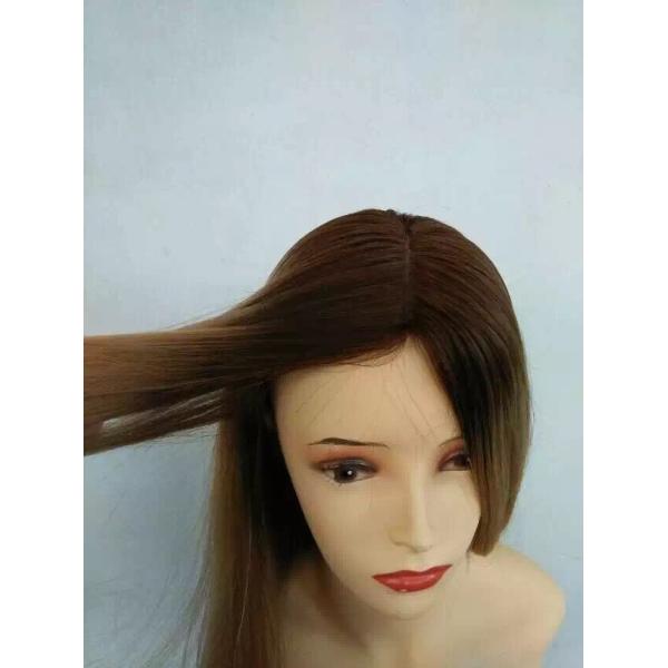 8A I6 inch Straight Style Dark Root Big Layer Brazilian Human Hair Wig