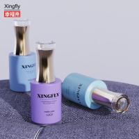 Impressão personalizada de 15 ml de esmalte de óleo de gel exclusivo de óleo de vidro com escova de tampa