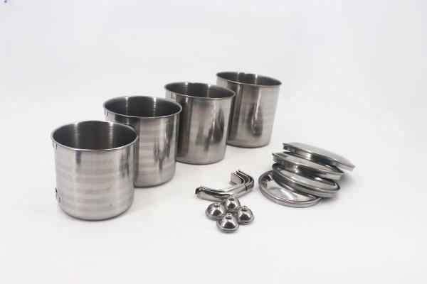 12oz 14oz 16oz Stainless Steel Mug Silver Color Outdoor Camping Coffee Cup