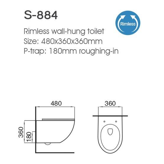 Electroplated Black Gold Ceramic Wall Hanging Toilet Self Cleaning Glazed