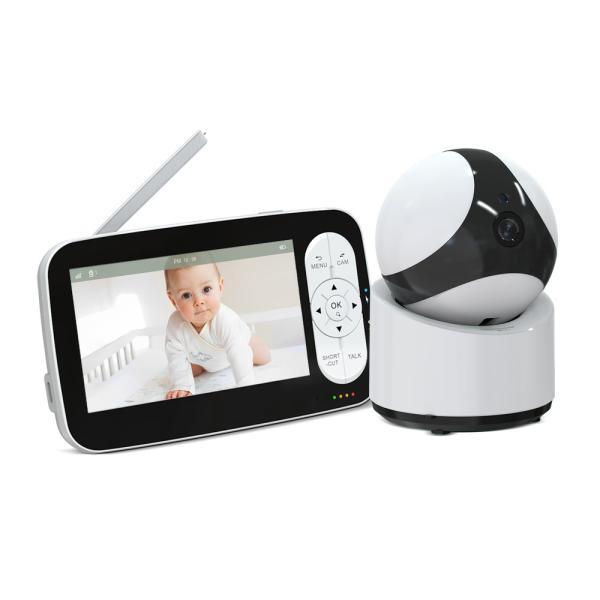 5 Inch Baby Monitor with 360 PTZ Night Vision Two-Way Audio