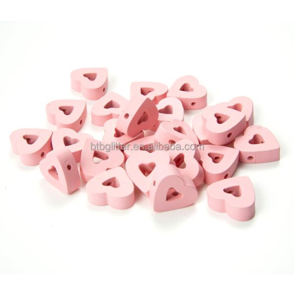 Europe Regional Feature Valentine Wooden Beads Open Heart Bohemian Vintage Wooden Bead Bracelet for DIY Women Girl Beads