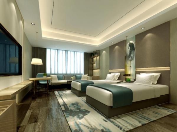 Hotel SGS Approved Guest Room Furniture Set E1 Grade Ash Solid Wood