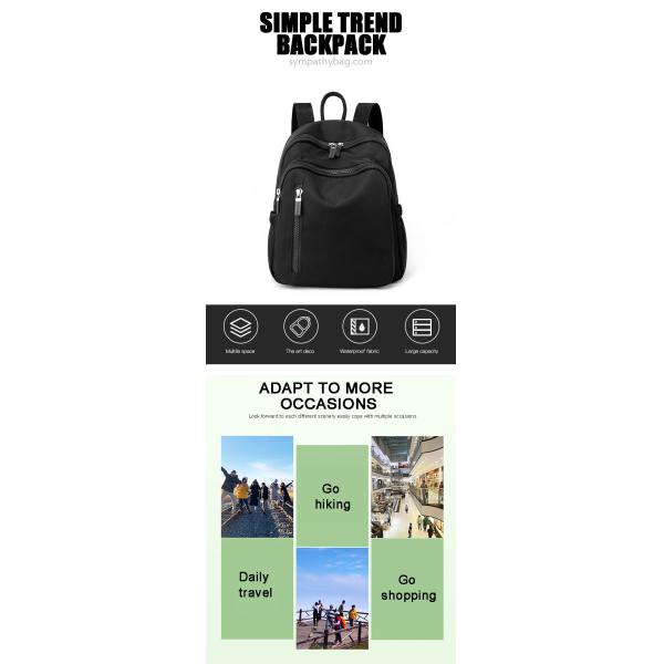 Fashion Vintage Nylon Shoulder Backpack Travel Rucksack Sling Notebook Bag For Women