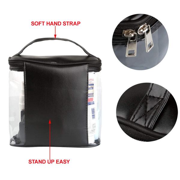 10*4*8in Unisex Clear PVC Makeup Bag For Travel