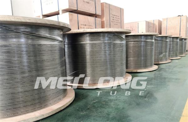 Linha de controle de aço inoxidável tubulação enrolado de aço inoxidável de ASTM B704 da tubulação 12000m