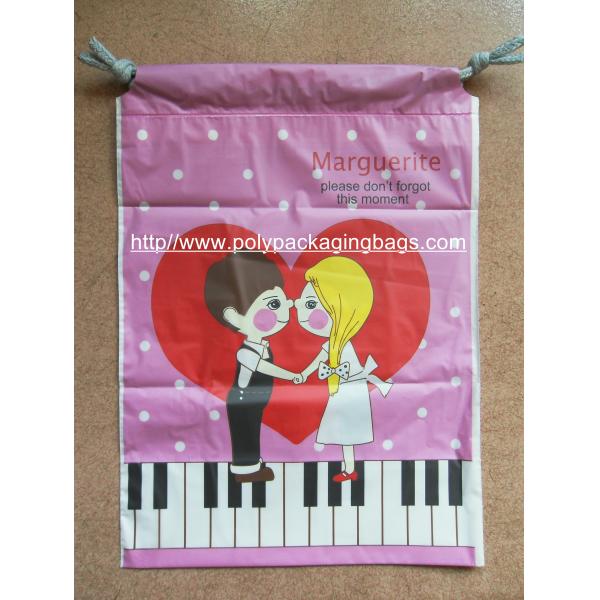 Lovely Printed Drawstring Plastic Bags With Disney Cartoons For Children Toy