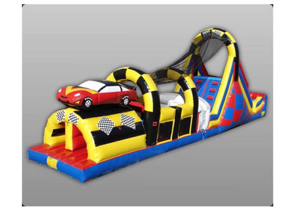 CE Certificate Colorful Inflatable Assault Course Rental , Inflatable Course For Amusement Park