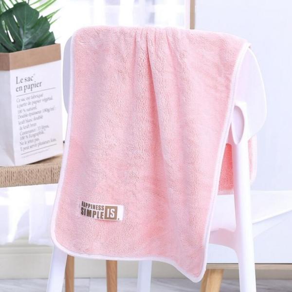 Bathroom Coral Fleece Microfiber Hair Towel Portable For Travel Use
