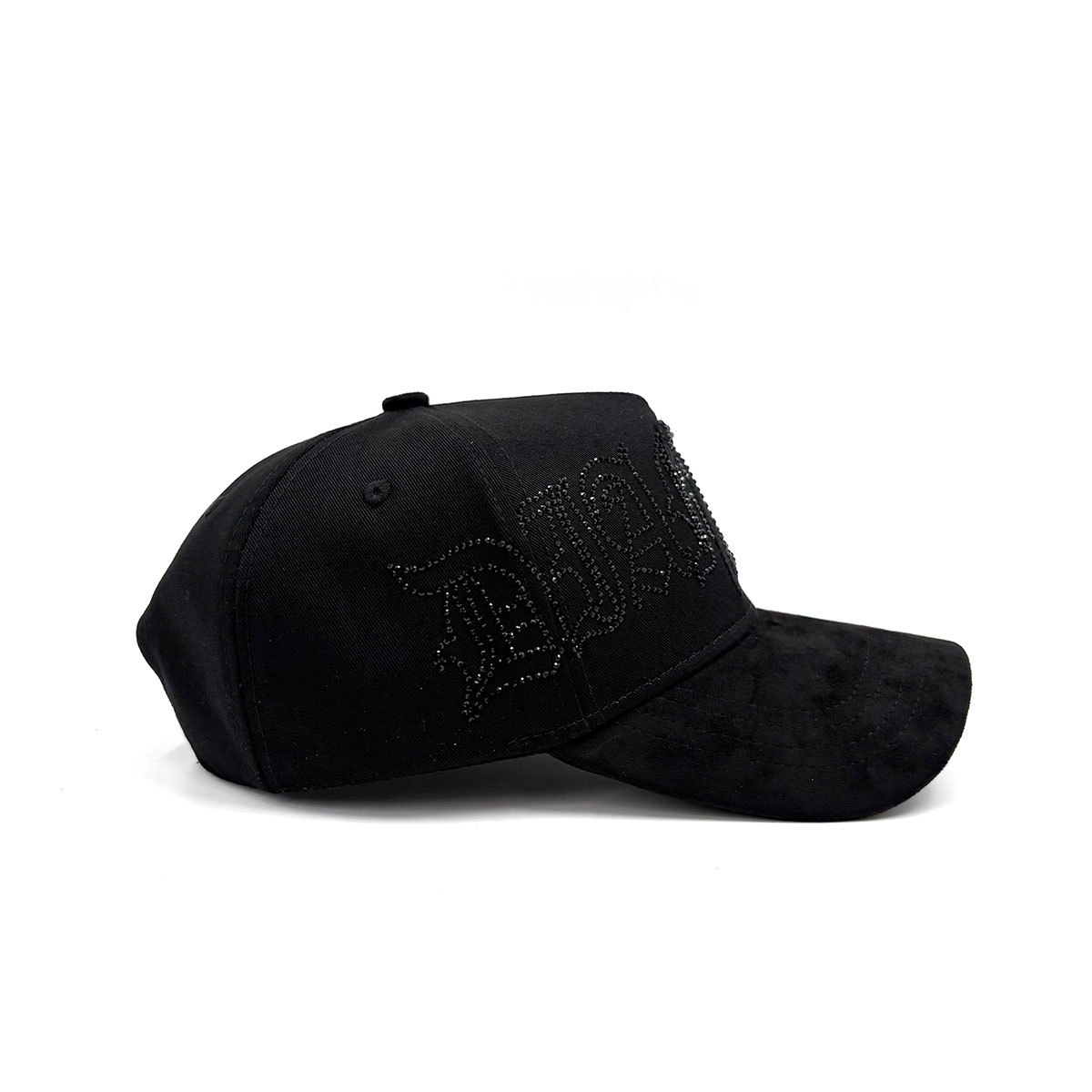 3D Embroider Gorras Metallic Baseball Caps Tags Cotton Suede Visor Gamuza Satin Lining Brand Tube Rhinestone Diamond