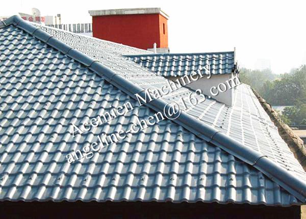 Plastic PVC+ASA/PMMA colony roof tile roofing/building material making machine equipment