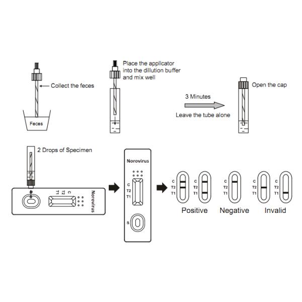 Результата Релайбле набора теста Норовирус прокладки буфера извлечения диагностика быстрого быстрая