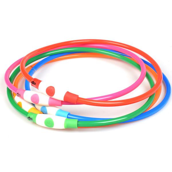 Customization Service Provided Waterproof USB Rechargeable Silicone LED Dog Collar