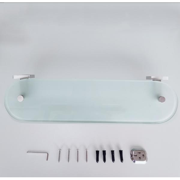 304 accesorios de acero inoxidables del cuarto de baño dejan de lado el estante de cristal montado en la pared del ODM