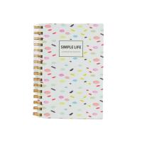A5 Hardcover Notebook Printing Spiral Binding Emboss Academic Planner Book Customized
