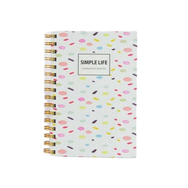 A5 Hardcover Notebook Printing Spiral Binding Emboss Academic Planner Book Customized