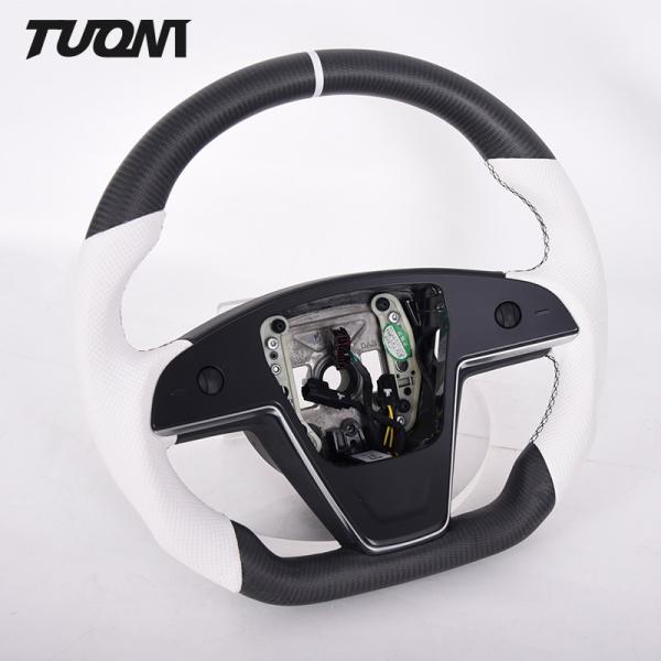 2022 LED Display Car Flat Bottom Steering Wheel Tesla Model 3 Carbon Fiber