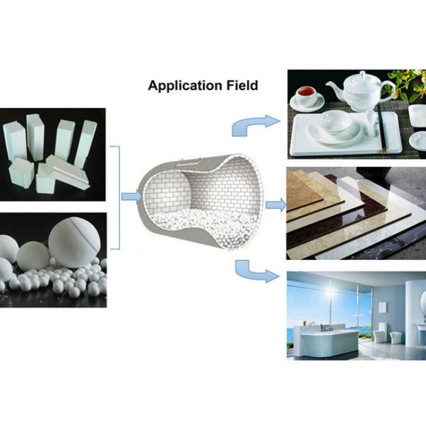 Высокая рефракторичность Алюминиевый облицовочный кирпич для керамической шаровой мельницы 1770°-2000°