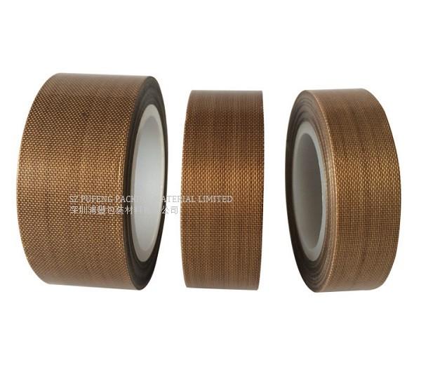 Heat Resistance 0.18mm PTFE Adhesive Packing Tape , RoHS Fiberglass Self Adhesive Tape