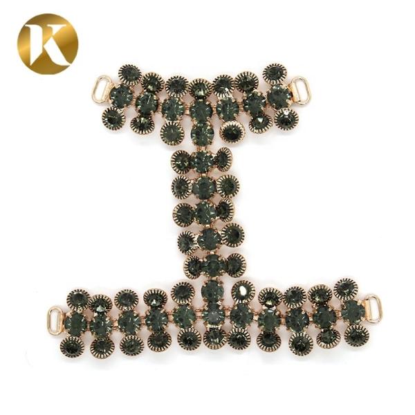 Hanging Plating Women Shoe Tassel Chain Black Diamond Decoration