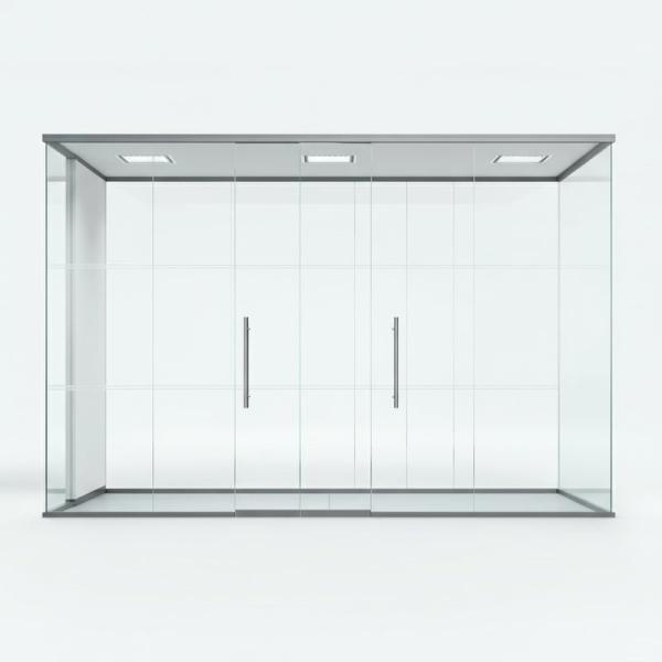 Modern Aluminium Partition Glass Partition Wall with Swing Doors