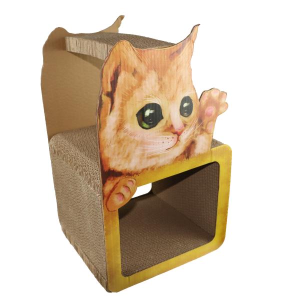 Слои многократной цепи космоса царапая домов дома кровати Scratcher кота картона замка уютные 51.5x31x11CM