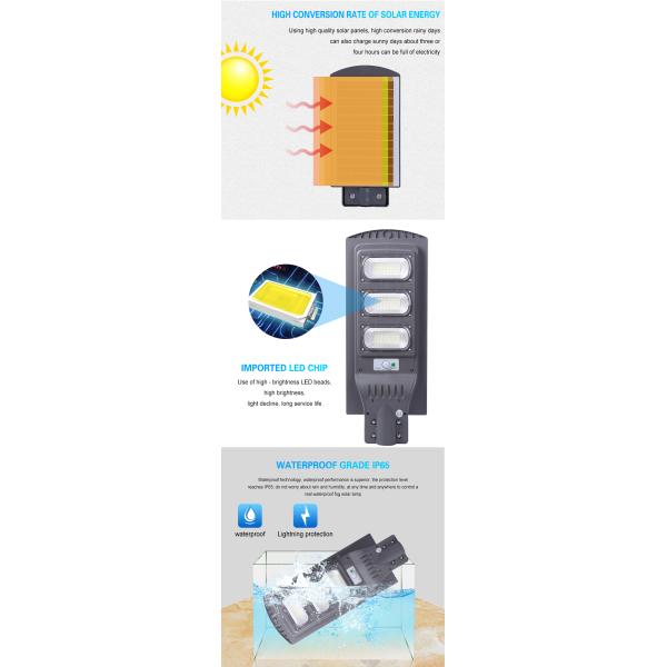 All In One Integrated Solar Powered LED Street Light Waterproof And Energy Saving