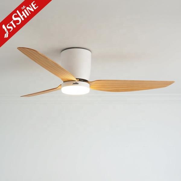Iluminação personalizável Ventilador de teto de 52 polegadas com controle remoto e luz LED de 3 cores