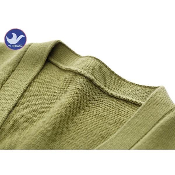 Basic V Neck Boys Cardigan Sweater / Cotton Kindergarten Uniform